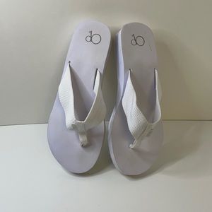 OP White wedge Flipflops